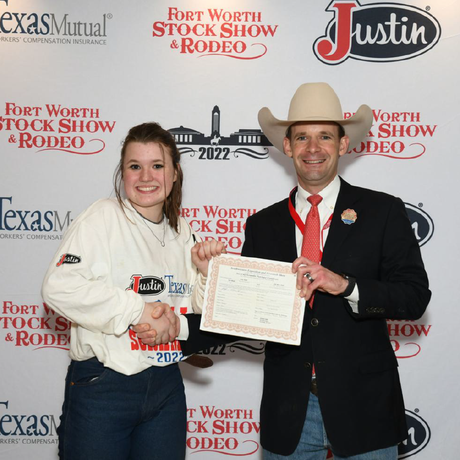 Kallie Happ Guyer HS, pphoto courtsey of Fort Worth Stock Show & Rodeo